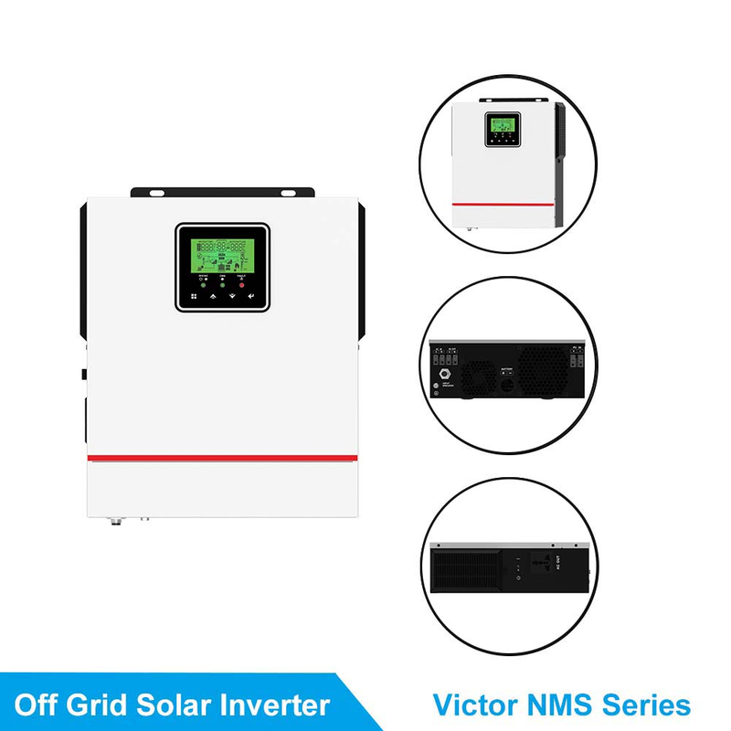 Off-Grid-Solar-Wechselrichter DC-AC-Konverter 1,5 kW 24 V reiner Sinus-Wechselrichter für Solaranlage mit MPPT-Solarladegerät