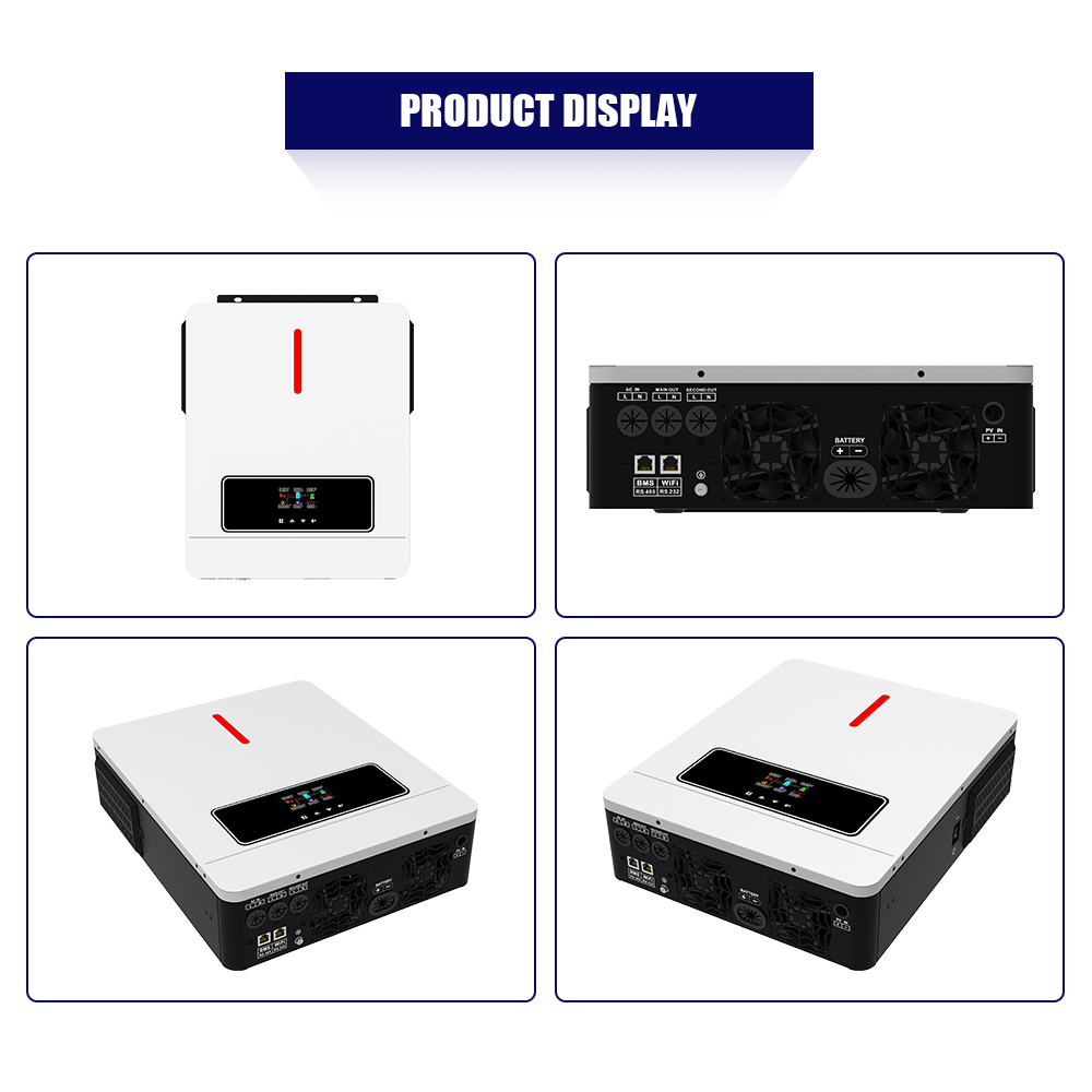  ECO 6,2 kW On/Off-Gitter-Solarwechselrichter 60 ~ 500 VDC 120 A MPPT-Laderegler Duale Kommunikationsanschlüsse für Batteriekommunikation und WLAN-Kommunikation