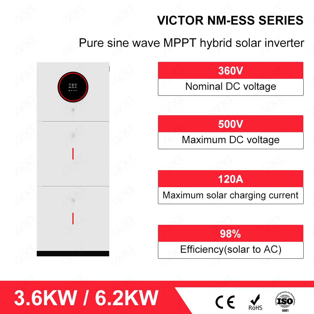 All-in-One-Energiesysteme, 3,6 kW, 6,2 kW, 24 V, 48 V, On/Off-Grid-Solarwechselrichter, reine Sinuswellen-Wechselrichter, MPPT-Solarwechselrichter